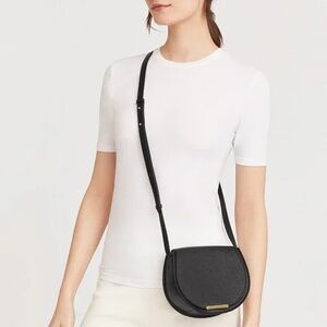 Cuyana Black Crossbody Bag mini saddle bag